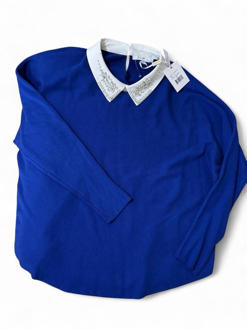 Sioni Milano Sapphire BlueSweater. Brand New With Tags.